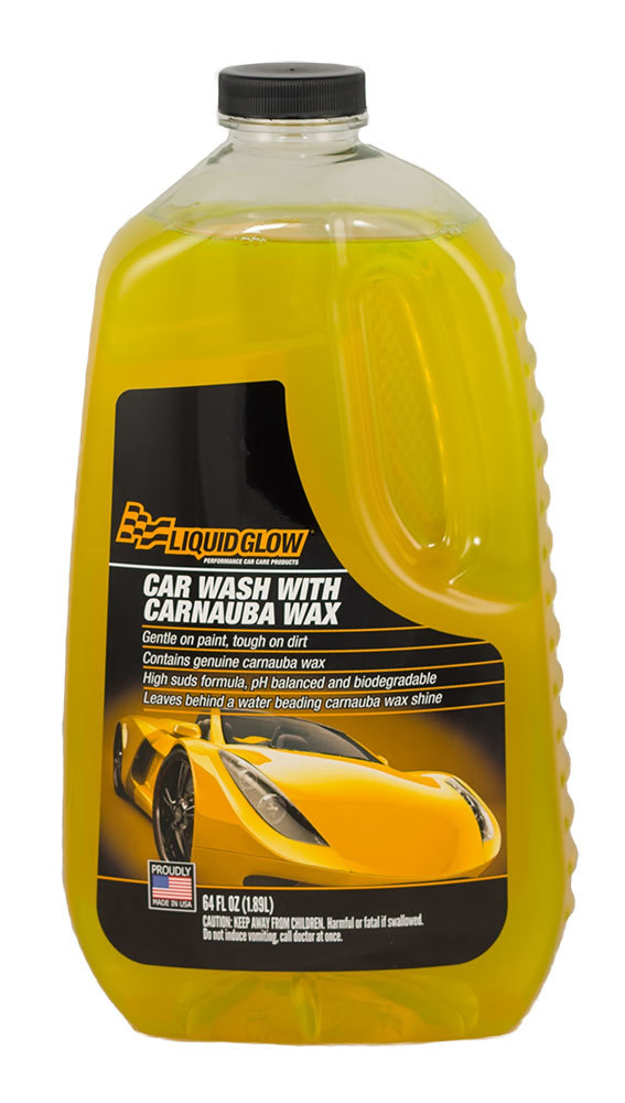 LIQUID GLOW, Car Wash with Carnauba 64oz Bottle