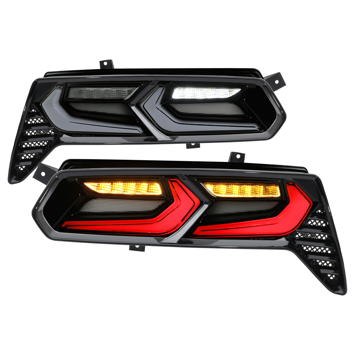 CHEVROLET CORVETTE C7 TAIL LIGHT (C8 DESIGN) BLACK HOUSING SMOKE LENS