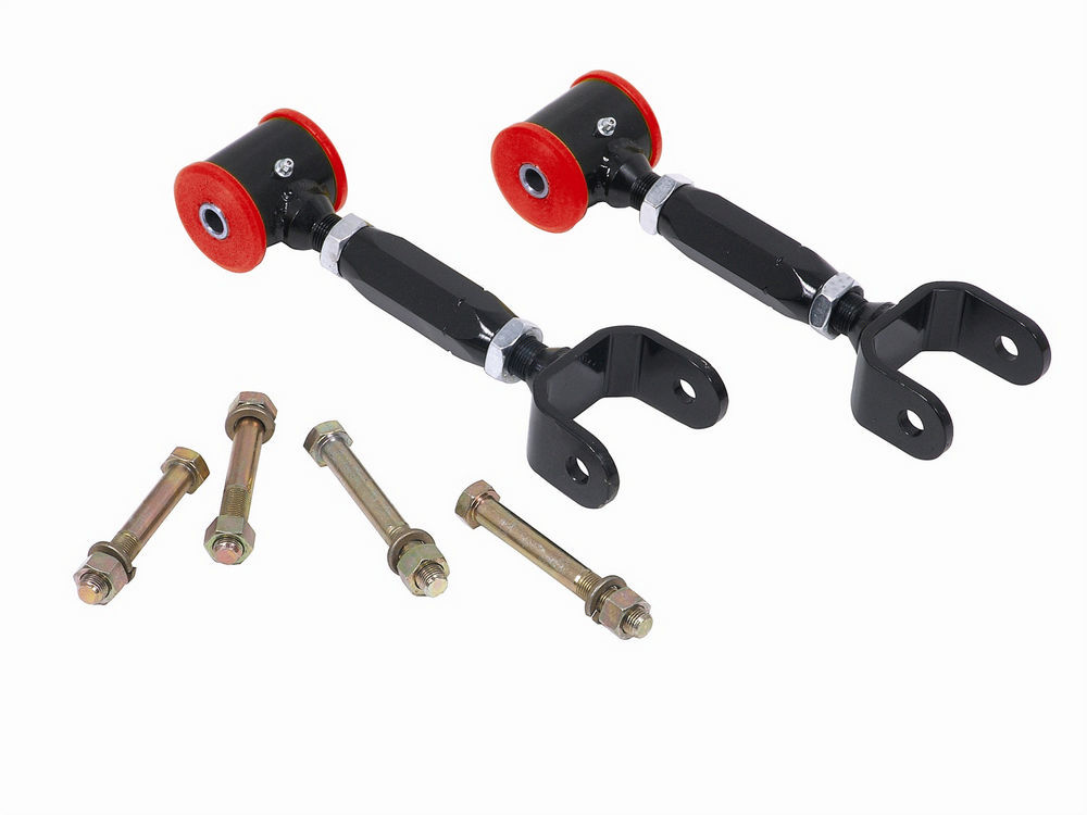 Lakewood Trailing Arm, Rear, Upper, Tubular, Greasable, Adjustable, Polyurethane Bushings, Steel, Black Powder Coat, Fo
