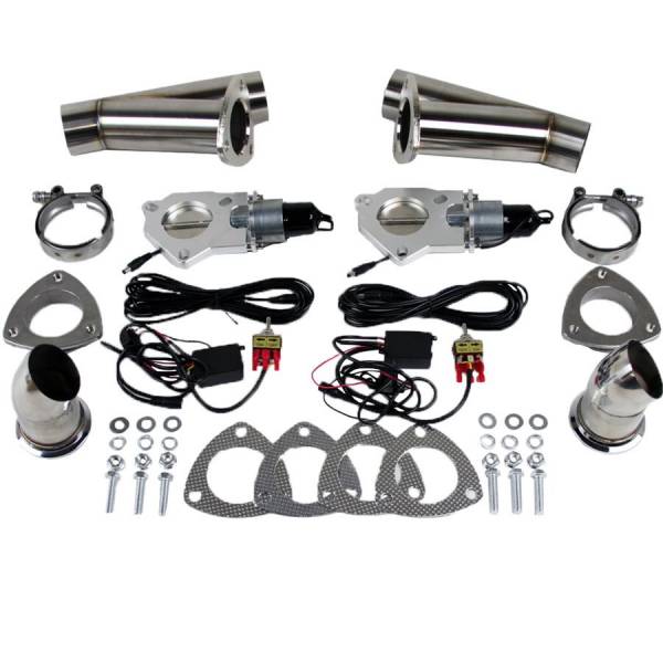 Granatelli  Electronic Exhaust Cutout Kit 2.25in. Dual Weld-In System Stainless Steel