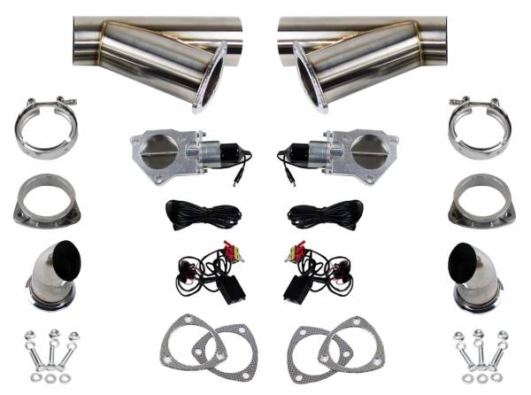 Granatelli  Electronic Exhaust Cutout Kit 3.0in. Dual Weld-In System Stainless Steel