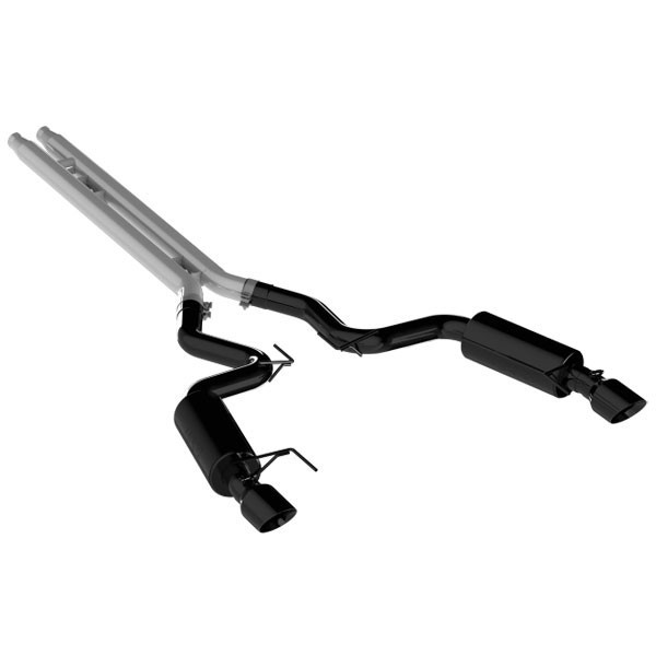 MBRP, INC Exhaust System, Black Series, Cat-Back, 3" Dia. Stainless Tip, Steel, Black Powder Coat, Ford Coyote, Ford Mus