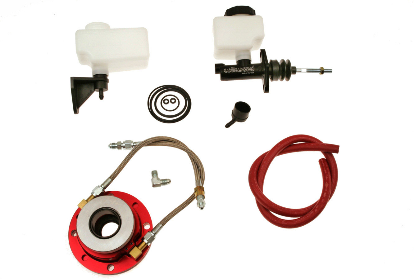 Mcleod Throwout Bearing Kit, 1300 Series, Hydraulic, Bolt-On, Braided Stainless Lines, 3/4" Master Cylinder, Gm/Ford