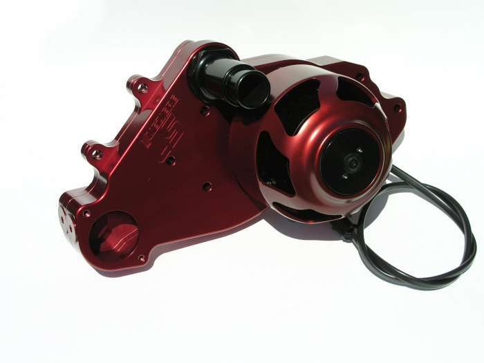 Meziere Electric Water Pump - GM LS-Series - 1-1/4 in Hose Barb Outlet