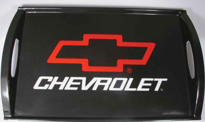 Chevrolet Bowtie Logo Melamine Serving Tray By MotorHead Products -