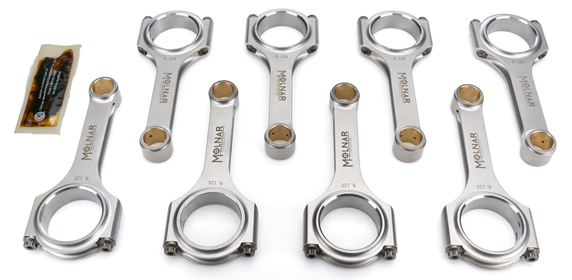 Molnar Technologies Billet Steel Connecting Rod - GM LS-Series - Set of 8