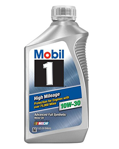 MOBIL 1 Motor Oil High Mileage 10W30 Synthetic 1 qt Bottle Each