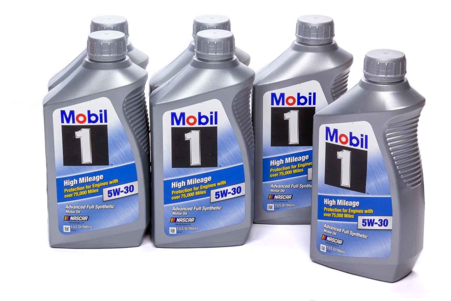 MOBIL 1 Motor Oil High Mileage 5W30 Synthetic 1 qt Bottle Set of 6