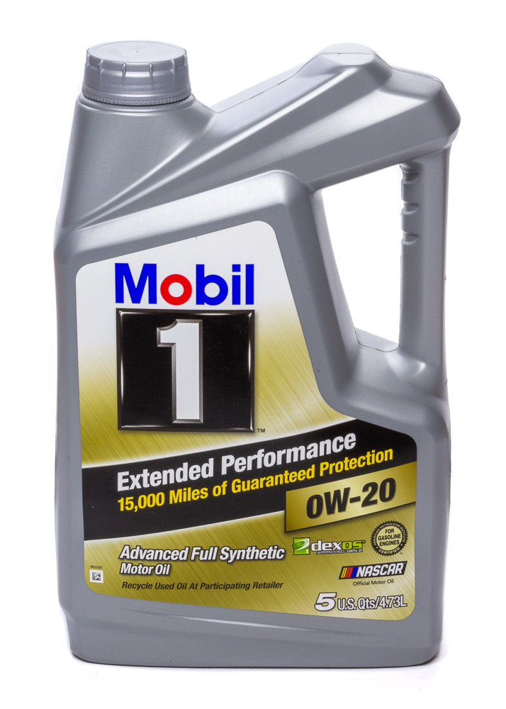 MOBIL 1 Motor Oil Extended Performance 0W20 Synthetic 5 qt Jug Each