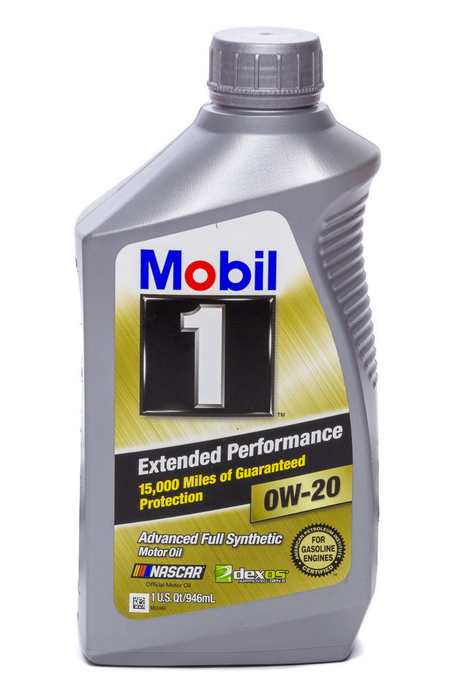 MOBIL 1 Motor Oil Extended Performance 0W20 Synthetic 1 qt Bottle Each