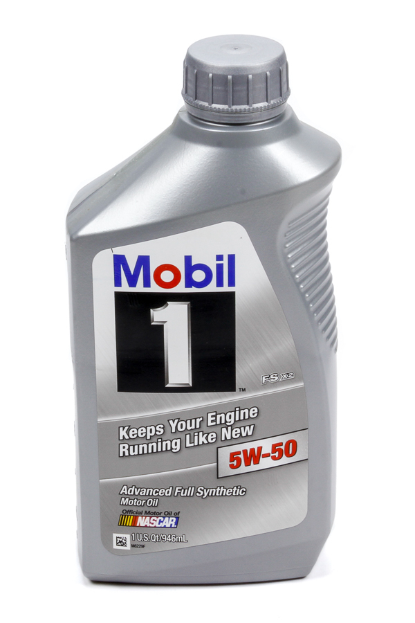 MOBIL 1 Motor Oil FS X2 5W50 Synthetic 1 qt Bottle Each