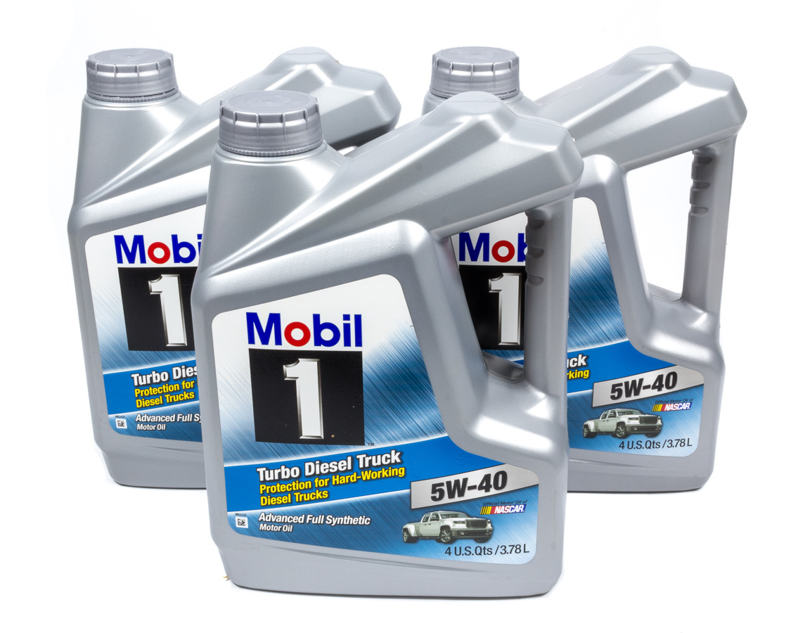 MOBIL 1 Motor Oil Turbo Diesel Truck 5W40 Synthetic 1 gal Jug Diesel Engines Set