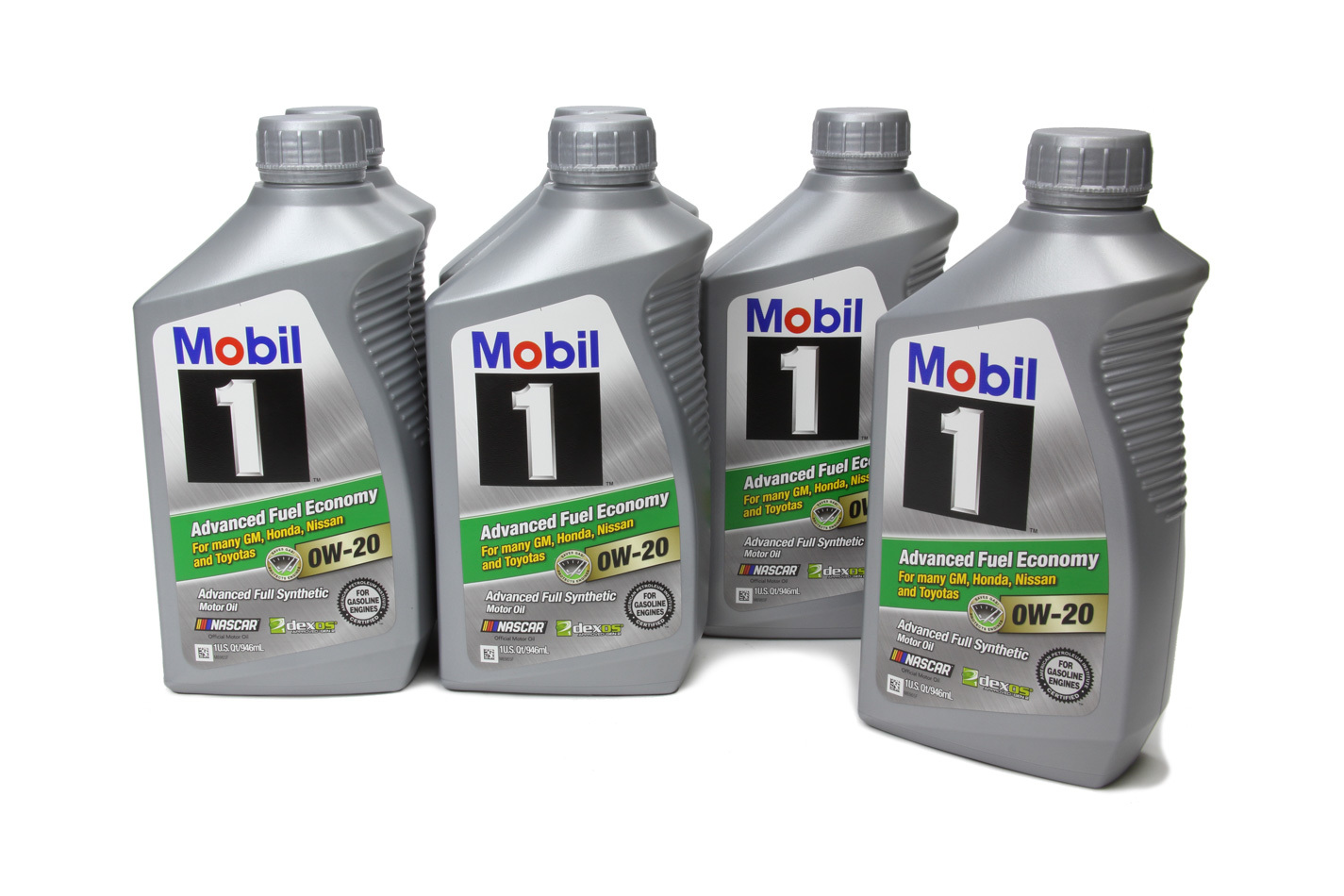 MOBIL 1 Motor Oil Advanced Fuel Economy 0W20 Synthetic 1 qt Bottle Set of 6