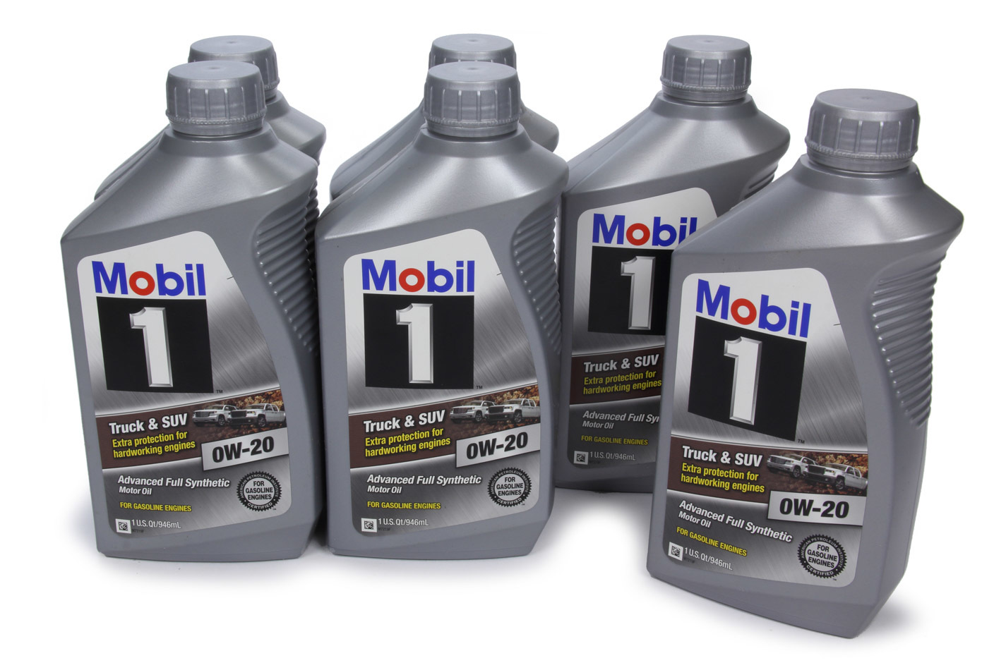 MOBIL 1 Motor Oil Truck and SUV 0W20 Synthetic 1 qt Bottle Set of 6