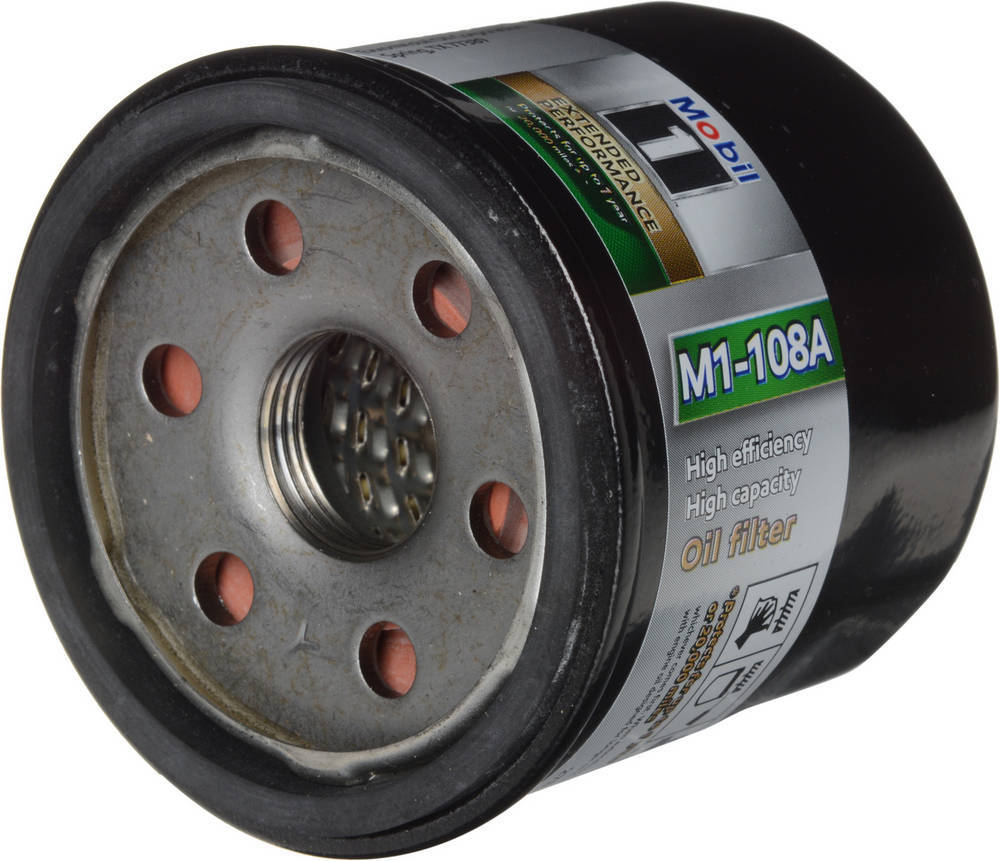 MOBIL 1 Oil Filter Canister Screw-On 20 mm x 1.5 Thread Steel Black Paint Variou