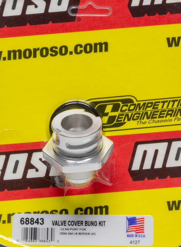 Moroso Adapter Fitting - GM LS-Series Valve Cover - Aluminum