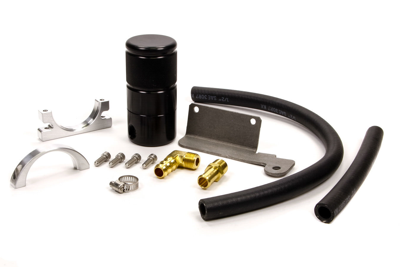 Moroso Air-Oil Separator, Aluminum, Black Anodize, Shelby GT500, Ford Mustang 2007-14, Kit