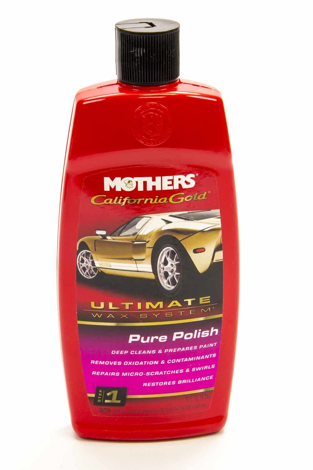 MOTHERS Polishing Compound, California Gold Pure Polish, 16 oz Bottle, Each