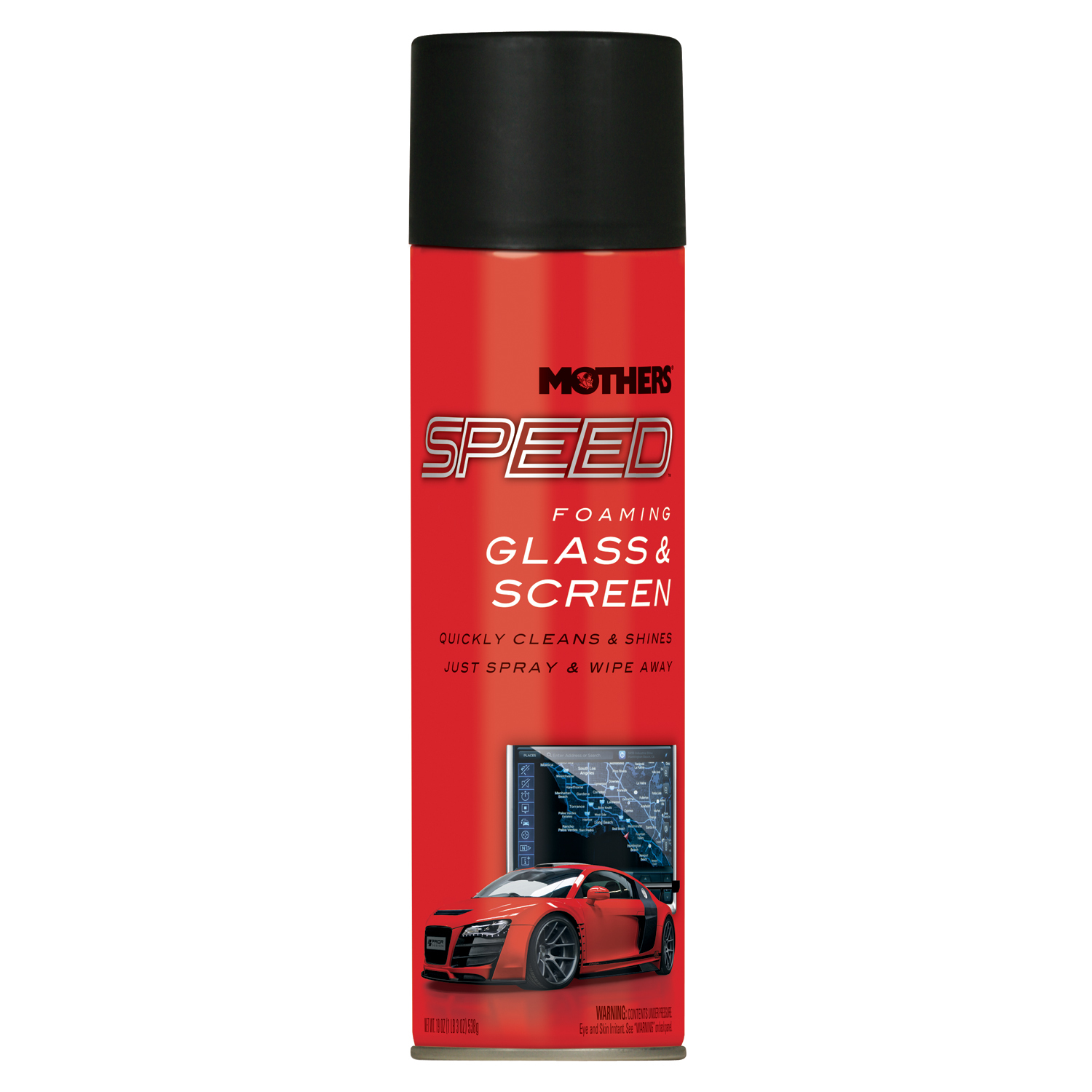 MOTHERS Window Cleaner, Speed Foaming Glass and Screen Cleaner, Aerosol, 19 oz, Each