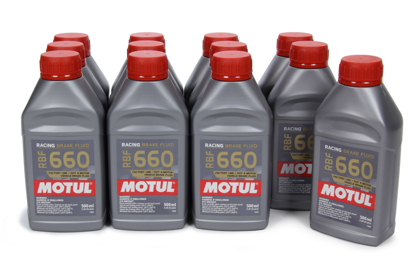 Racing Brake Fluid Motul RBF660 Corvette and Others, Factory Line, DOT 4, Synthetic, 500 ml, Set of 12