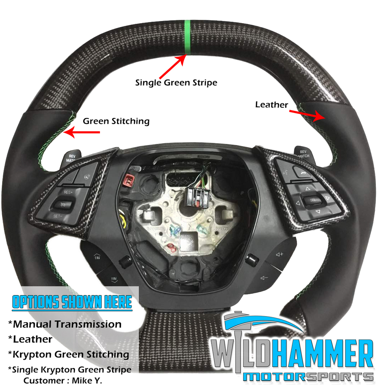 16-22+ Make-Your-Own Camaro Carbon Fiber Steering Wheel