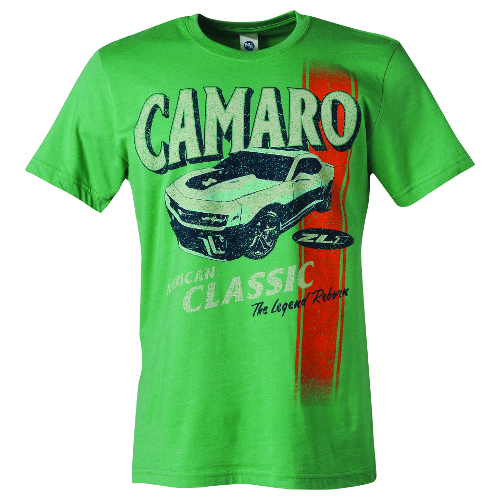 2010+ Camaro ZL1 AMERICAN CLASSIC REBORN TEE T-Shirt, Heather Green