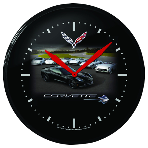 C7 Corvette Stingray 14 inch, Stingray Clock with Corvette Cars