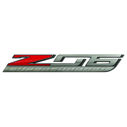 C7 Corvette Z06 Supercharged Metal Sign, 18" x 3"