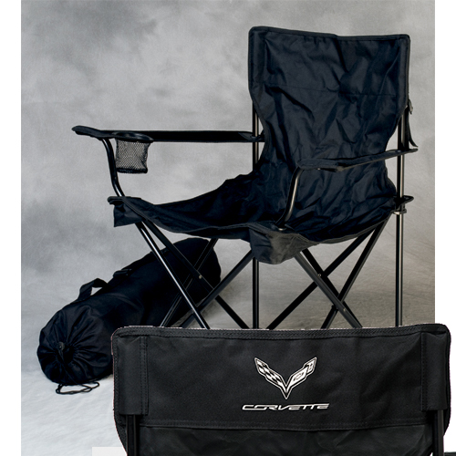 C7 Corvette Folding Travel Chair with Screened C7 Corvette Logo