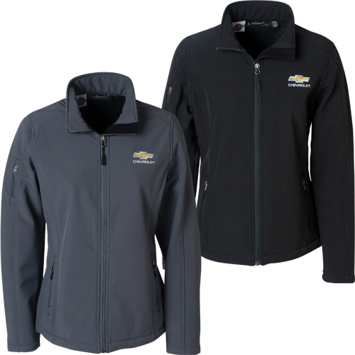 Chevrolet Ladies Soft Shell Gold Bowtie Jacket