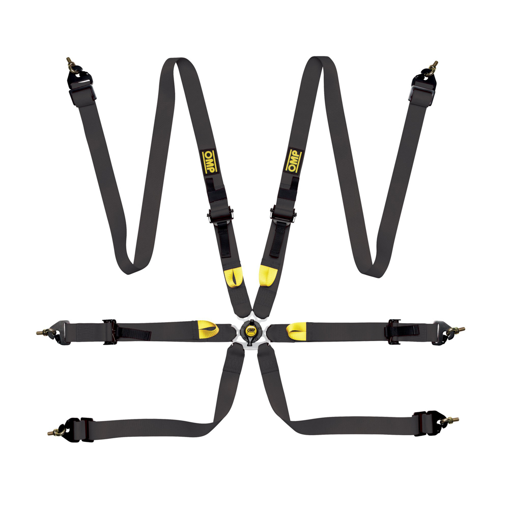 OMP Racing, FIRST 2 Harness Black Clip In 6 Point