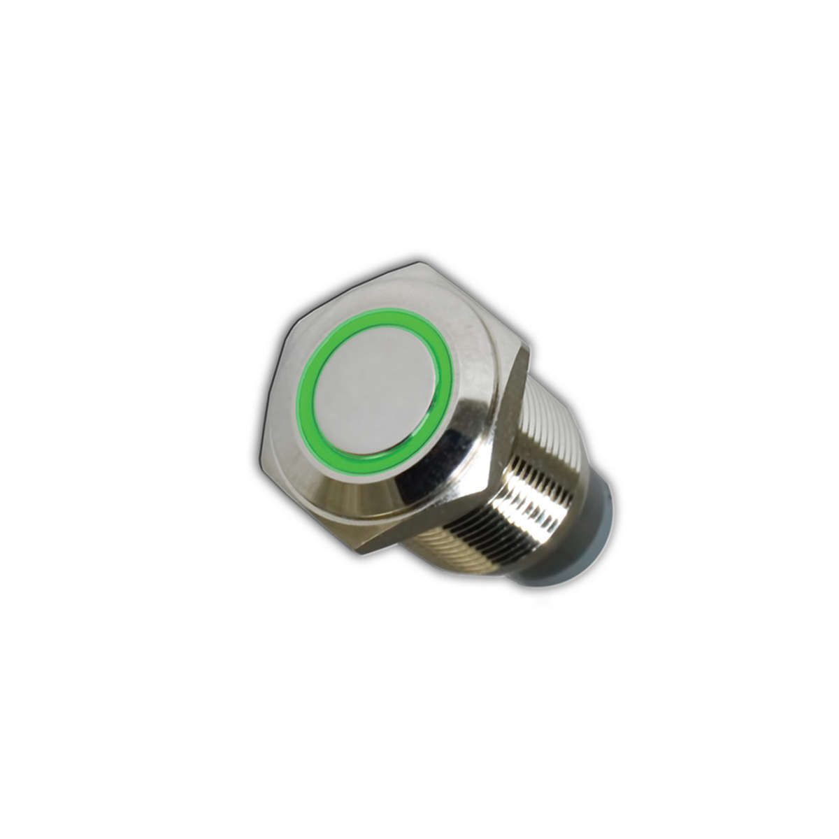 Oracle Push Button Switch,  LED Flush,  Momentary,  Lighted Ring,  3 amp,  12V,  Nickel,  Each