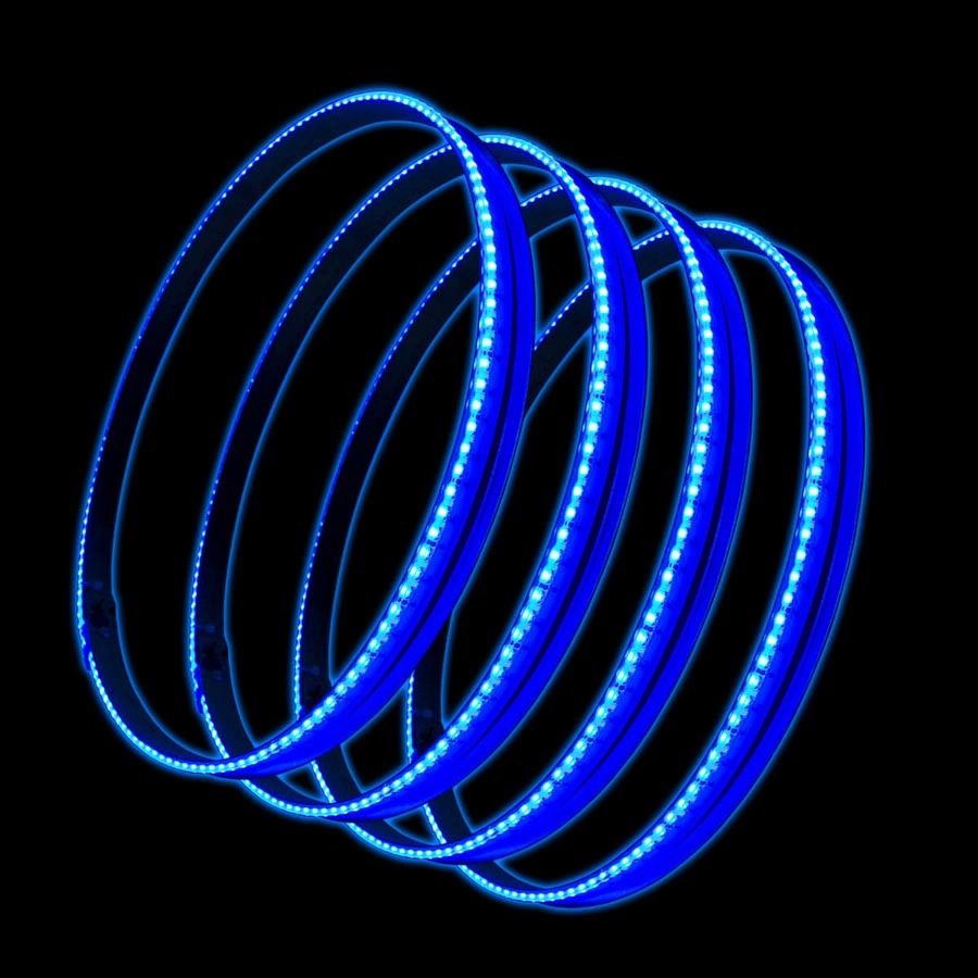 Oracle Lighted Wheel Ring Kit,  LED,  15.5" Diameter,  Bracket/Mounting Hardware Included,  Aluminum,  Blue,  Kit