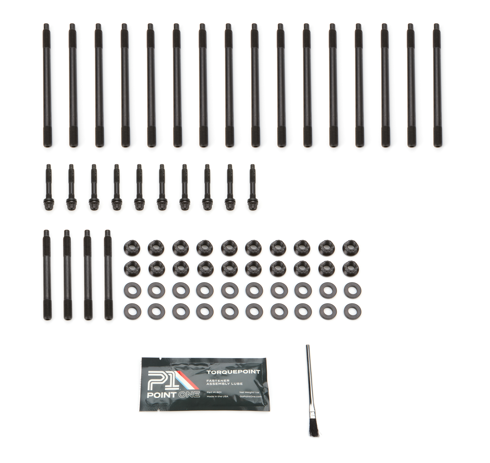 Point One 12 Point Nuts Cylinder Head Stud Kit - GM LS-Series - Steel