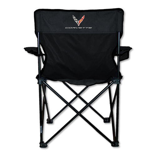 C8 Corvette Folding Travel Chair with Screened C8 Corvette Logo