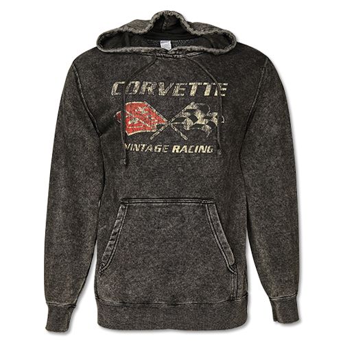 C8 Corvette, Vintage Corvette Racing Stone Washed Hoodie