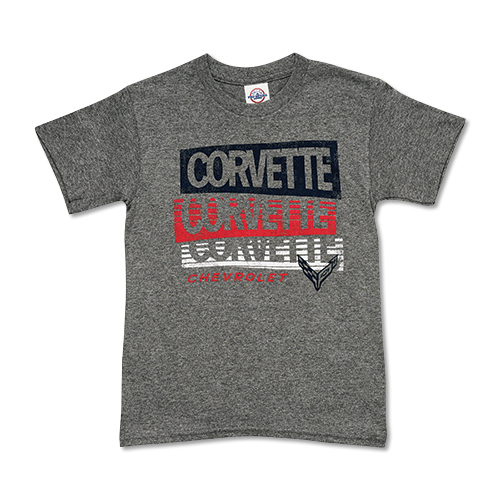 C8 Corvette, YOUTH 2020 CORVETTE STRIPED T-Shirt