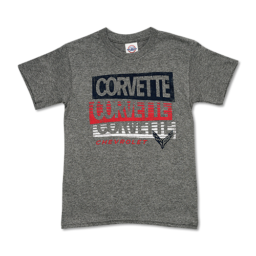 C8 Corvette, Next Generation 2020 Corvette YOUTH STRIPED T-SHIRT