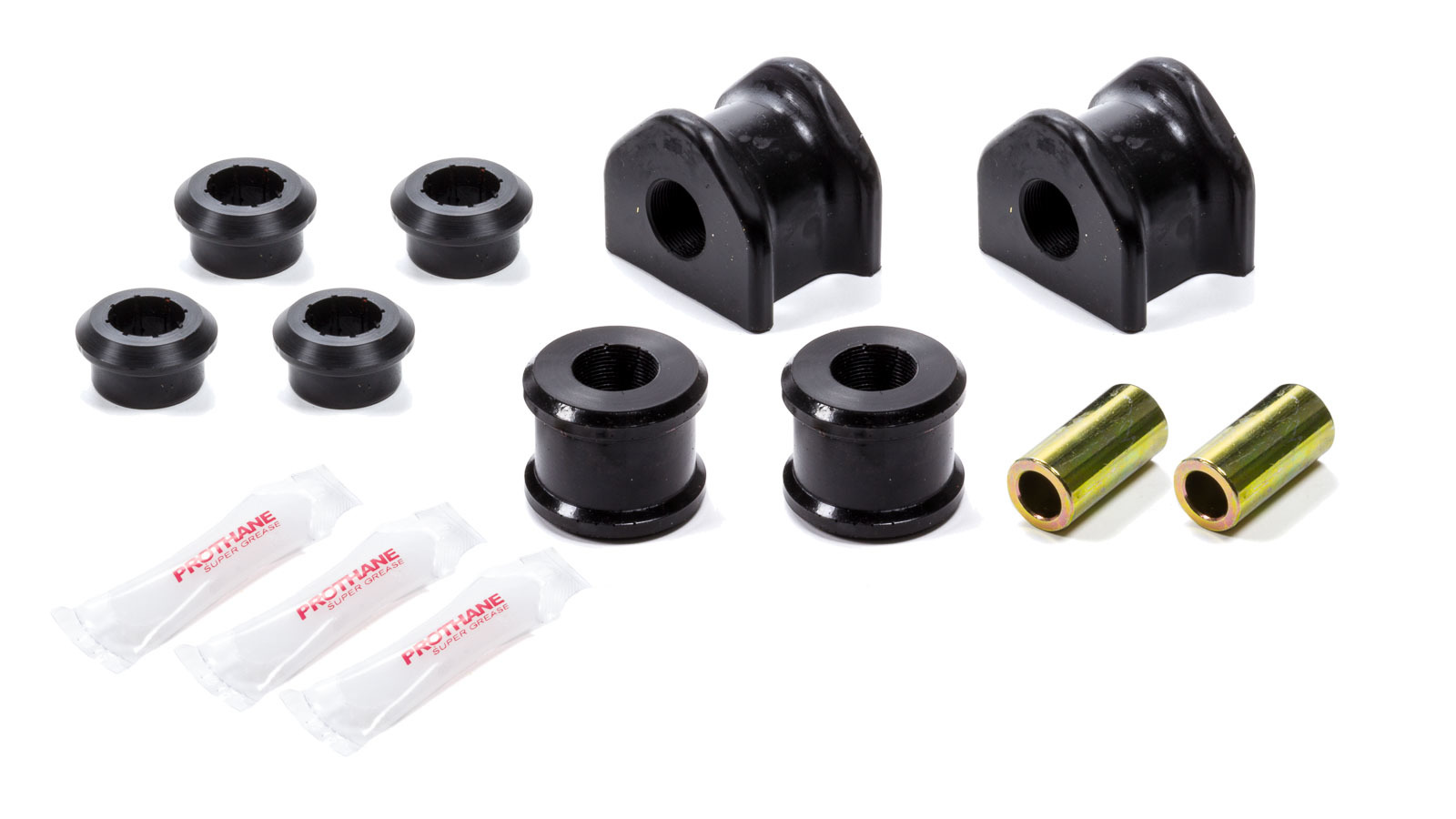 Prothane Sway Bar Bushing, Rear, 20 mm Bar, Polyurethane/Steel, Black/Cadmium, Ford Mustang 2005-06, Kit