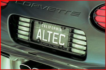 C5 Corvette Altec Phantom License Frame, Color Paint Matched License Frame