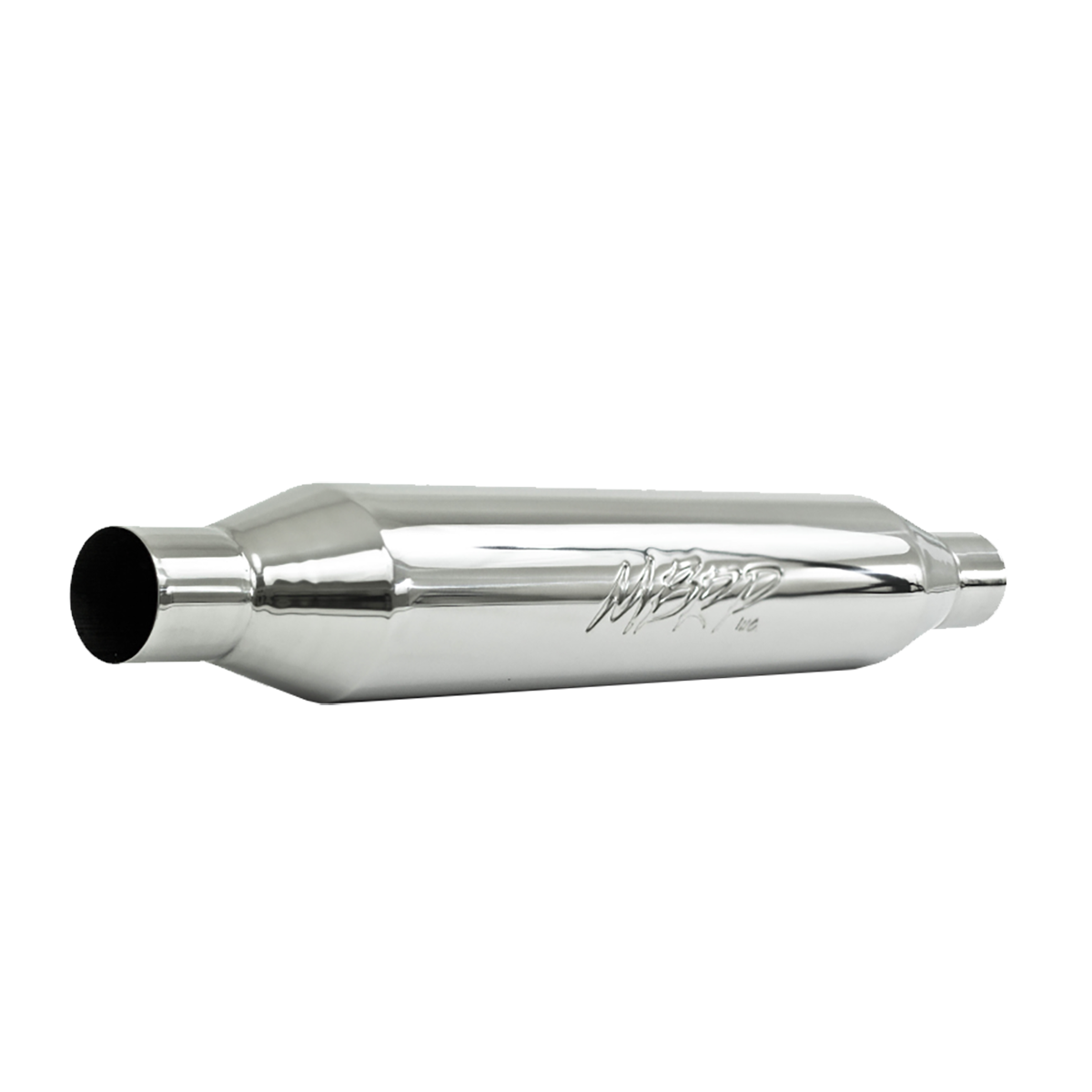 Exhaust Resonator 2.25 in Inlet/Outlet 22 in Body 26 in Overall T304 Stainless S