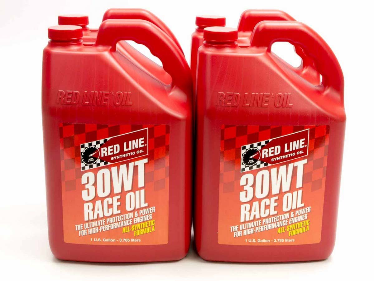 REDLINE OIL Motor Oil 30WT Race Oil High Zinc 10W30 Synthetic 1 gal Jug Set of 4