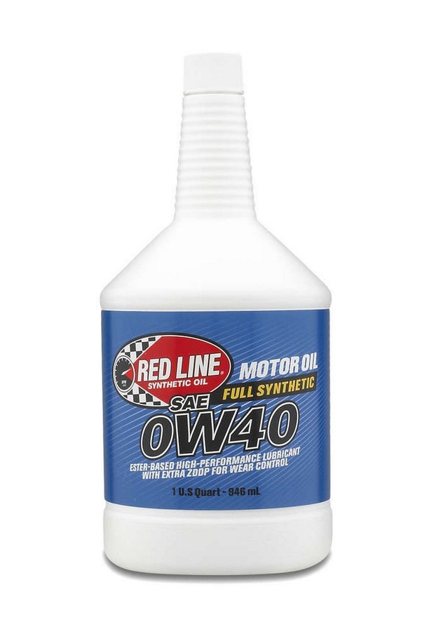 REDLINE OIL Motor Oil High Performance High Zinc 0W40 Synthetic 1 qt Bottle Each