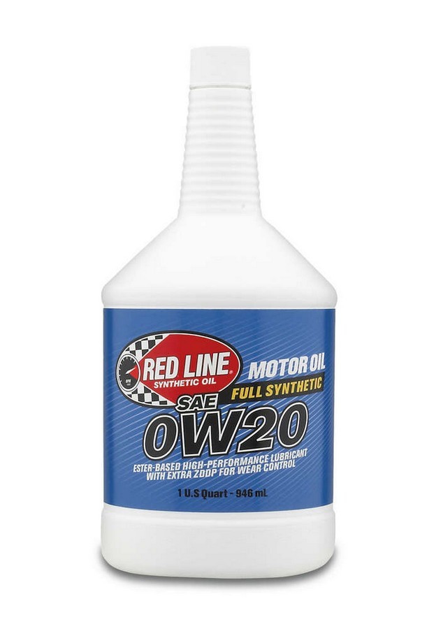 REDLINE OIL Motor Oil High Performance High Zinc 0W20 Synthetic 1 qt Bottle Each