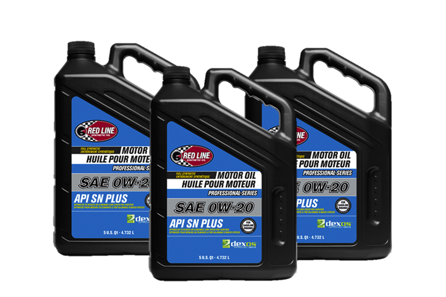 REDLINE OIL Motor Oil Professional Series 0W20 Dexos1 Synthetic 5 qt Bottle Set