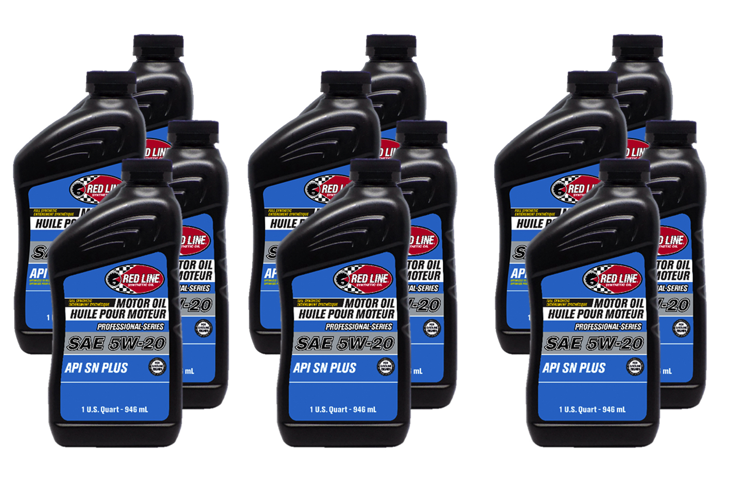 REDLINE OIL Motor Oil Professional Series 5W20 Synthetic 1 qt Bottle Set of 12