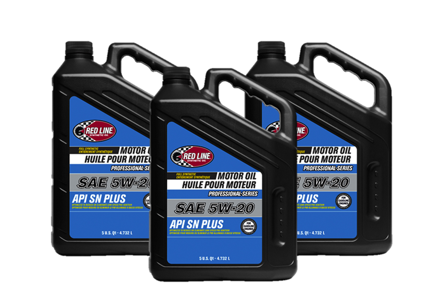 REDLINE OIL Motor Oil Professional Series 5W20 Synthetic 5 qt Bottle Set of 3