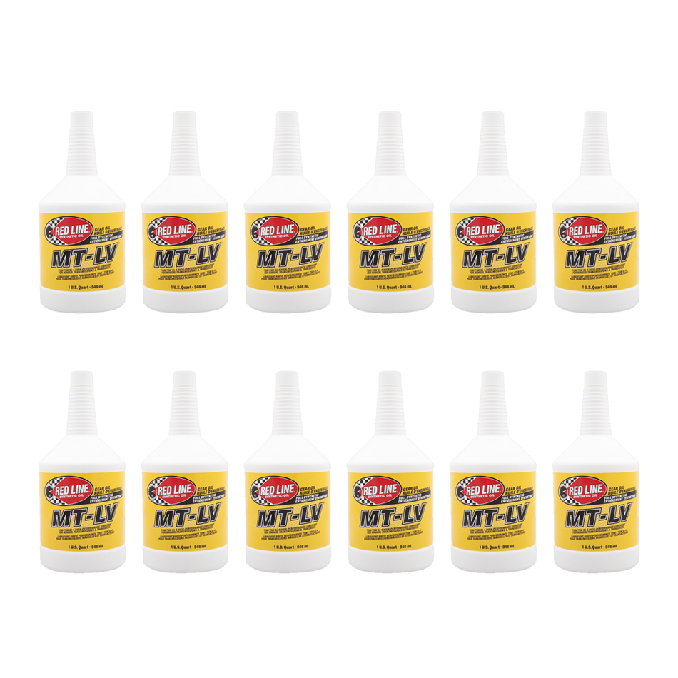 REDLINE OIL Gear Oil MT-LV 70W75 Synthetic 1 qt Bottle Set of 12