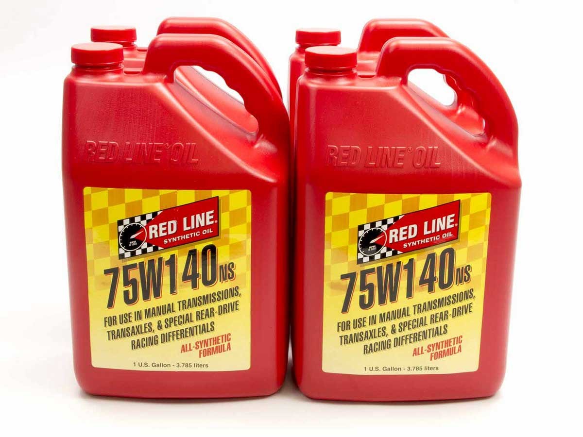 REDLINE OIL Gear Oil 75W140NS Synthetic 1 gal Jug Set of 4