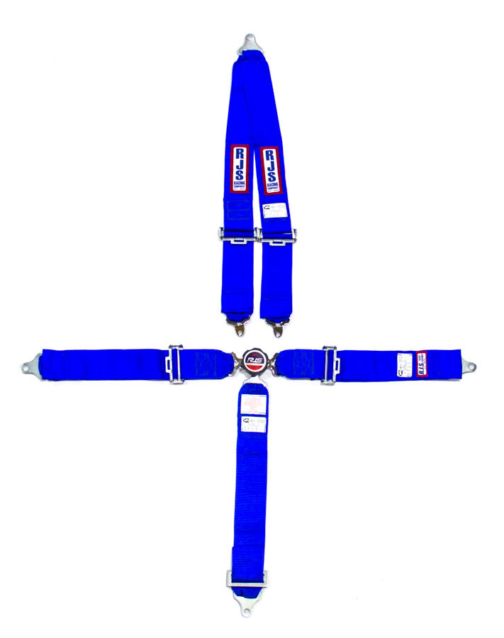 RJS, 5 Point Harness System Quick Release Blue Roll Bar 3in Sub Belt